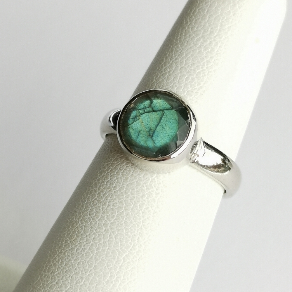 Labradorite Sterling Silver stacking ring size 6 🆕 - Picture 4 of 9